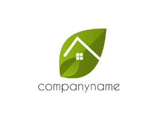 Projekt logo dla firmy Nieruchomości liść | Projektowanie logo